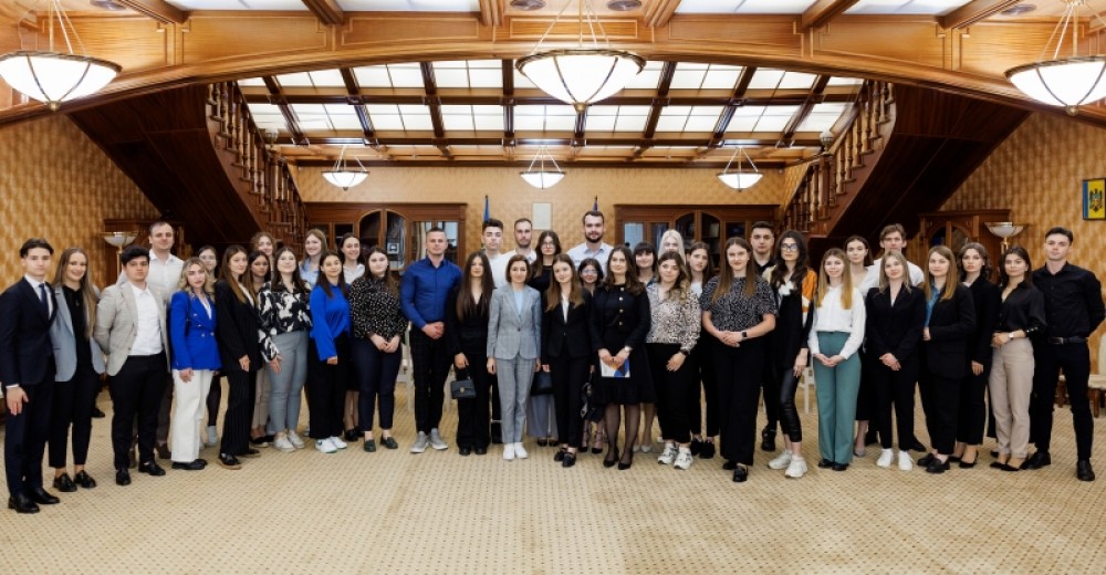 Maia Sandu a discutat cu un grup de studenți moldoveni care studiază în România